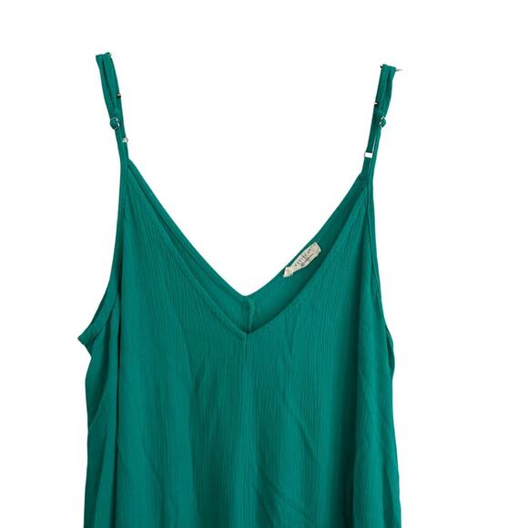 Lovestitch Women's Green Adjustable Spaghetti Strap Maxi Dress Size Medium - Picture 3 of 7